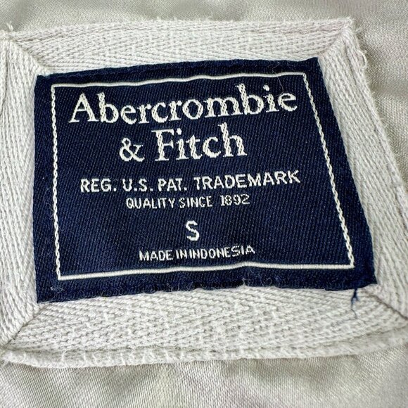 ABERCROMBIE Fleece Pullover Jacket Women’s S Grey Buffalo Plaid Kangaroo Pocket - Picture 2 of 12